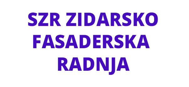 ZIDARSKO-FASADERSKA RADNJA